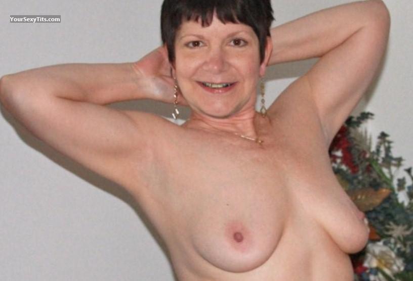Tit Flash: Medium Tits - Topless Mrs. Rich from United States
